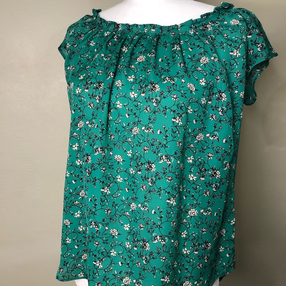 Green Flower Lauren Conrad Blouse
